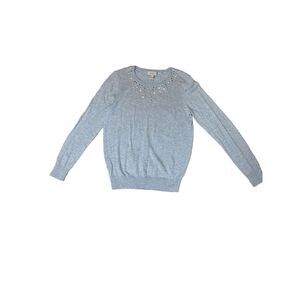 Ann Taylor LOFT‎ Long Sleeve Shirt - Sweater with Rhinestone Accents Size Medium